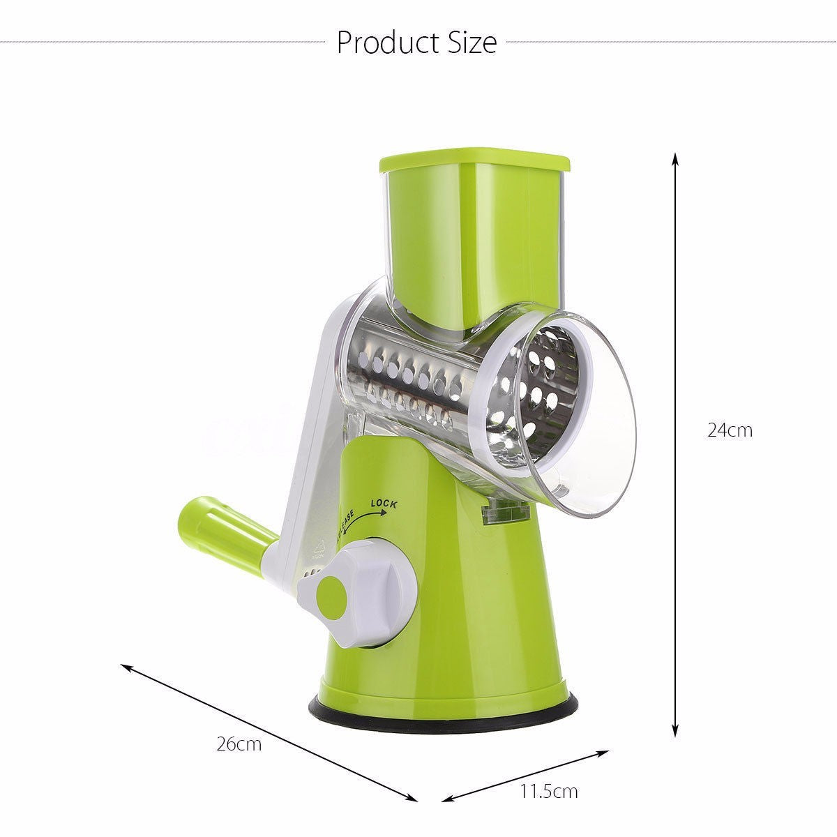 Vegetable Cutter & Mandoline Slicer – Multi-Function Round Grater for Potatoes, Carrots, Cheese & More