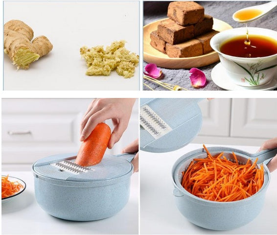 8-in-1 Mandoline Vegetable Slicer – Multi-Function Cutter, Peeler & Grater