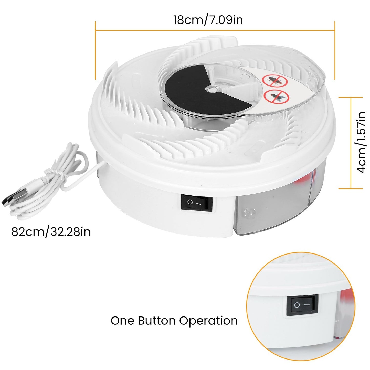 USB Електрически уловител на мухи – Автоматичен въртящ се капан и отблъскващ вредители за дома и кухнята