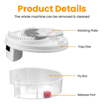 USB Електрически уловител на мухи – Автоматичен въртящ се капан и отблъскващ вредители за дома и кухнята