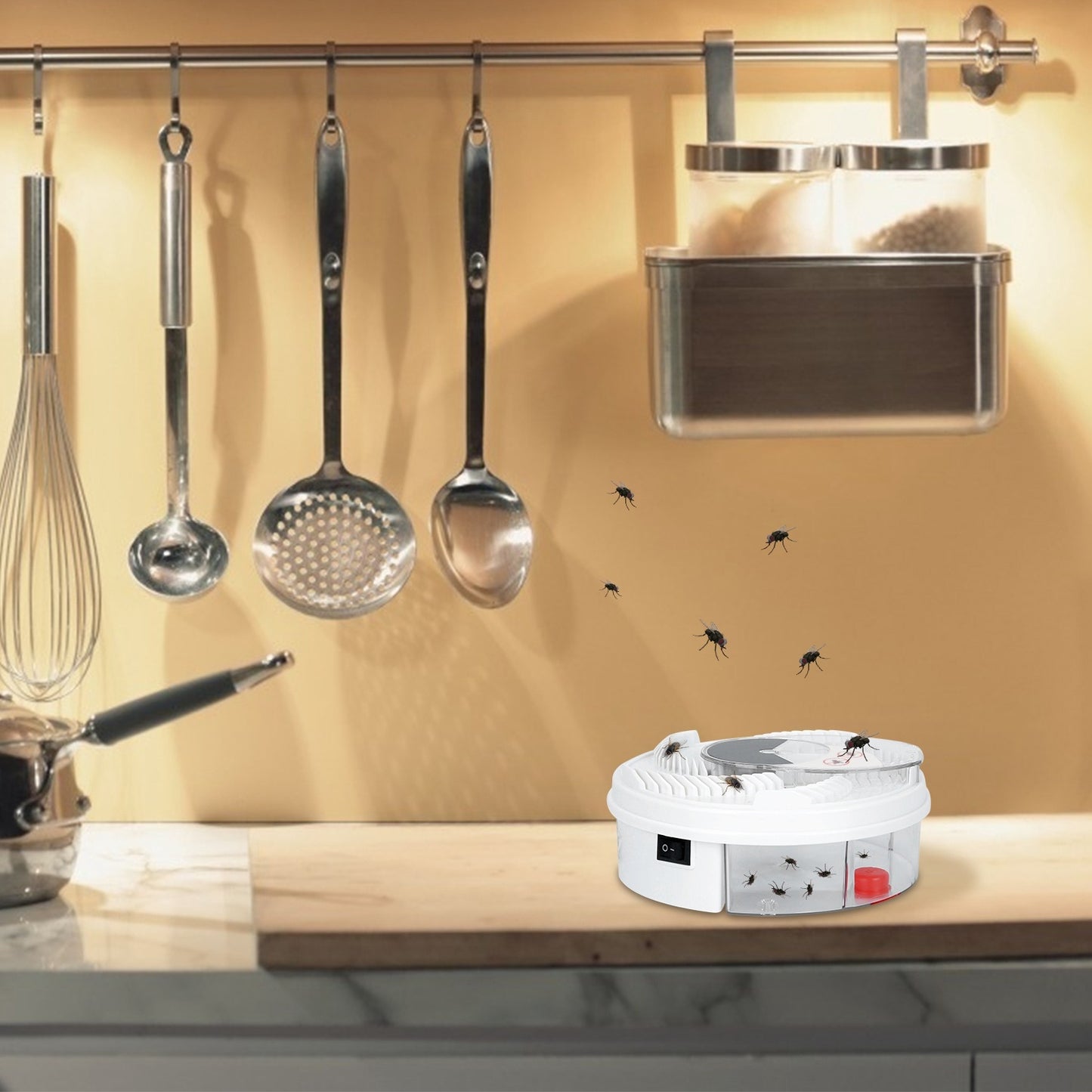 USB Електрически уловител на мухи – Автоматичен въртящ се капан и отблъскващ вредители за дома и кухнята