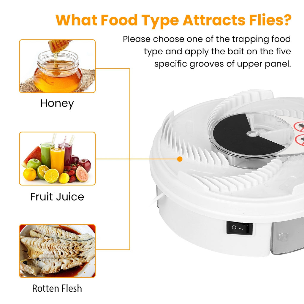 USB Electric Fly Trap – Automatic Rotating Fly Catcher & Pest Repellent for Home & Kitchen