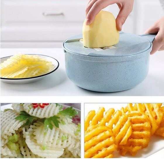 8-in-1 Mandoline Vegetable Slicer – Multi-Function Cutter, Peeler & Grater