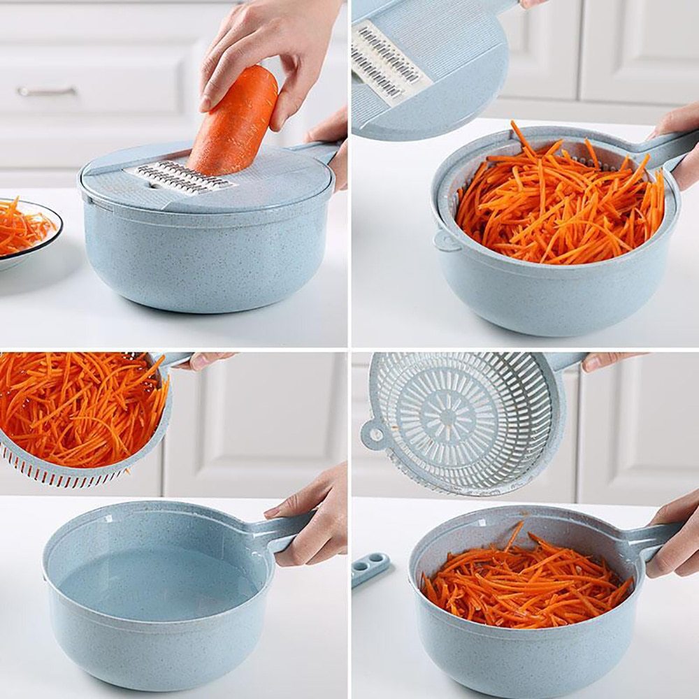 8-in-1 Mandoline Vegetable Slicer – Multi-Function Cutter, Peeler & Grater
