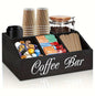 Houten koffiebar organizer “Coffee Bar” – doos voor koffie accessoires en capsules | Kukhenski
