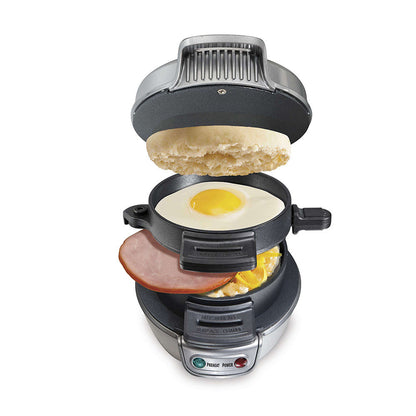 Kukhenski Hamburger- en Sandwichmaker | Mini Elektrische Eier- en Toastpers